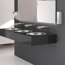 Vasque à encastrer Ø 385 mm Inox satiné HEMI DELABIE 120490
