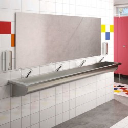 Robinet de lavabo temporisé TEMPOSOFT 2 déclenchement souple DELABIE 740300