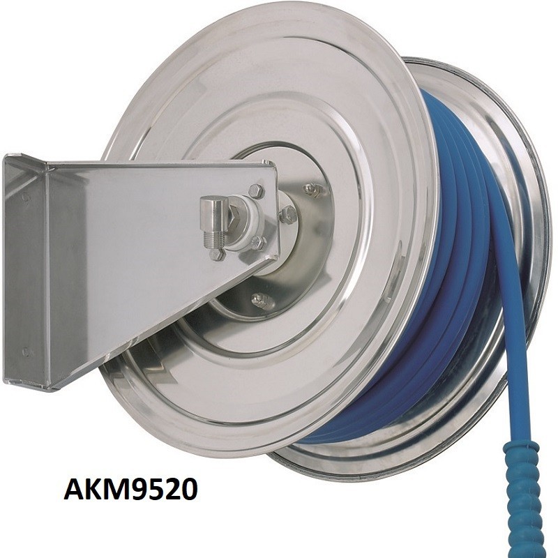 Enrouleur manuel inox RAMEX | Enrouleur manuel inox pour tuyau 3/4" - 35m ou 1" 20m - 20 bar - RAMEX | AKM9520