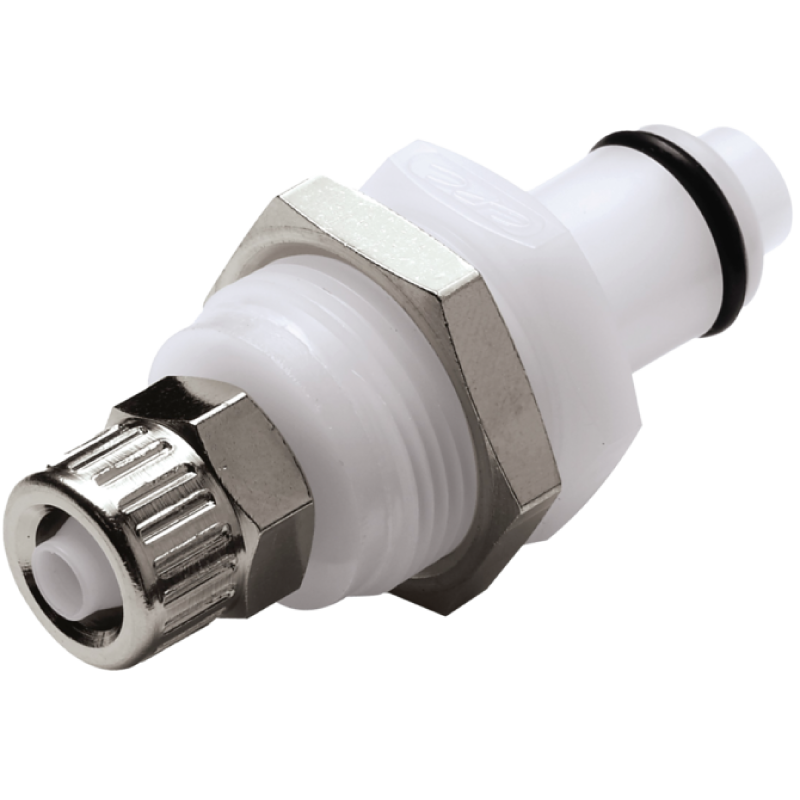 Raccord de laboratoire  | Accouplement à fermeture rapide Mâle pour montage sur plaque avec vissage de tuyau Burkle | BUR-877...