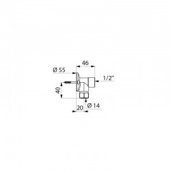 Robinetterie et douchette | Raccord applique renforcé DELABIE 841315 | DEL-841315