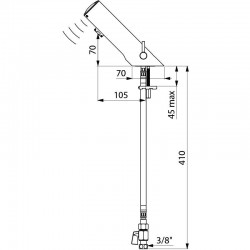 Delabie Robinetterie  | Mitigeur électronique inox TEMPOMATIC MIX 4 DELABIE 490006 | DEL-490006