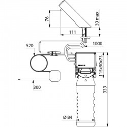 Delabie Robinetterie  | Distributeur de savon automatique inox sur vasque TEMPOMATIC 4 DELABIE 512031P | DEL-512031P