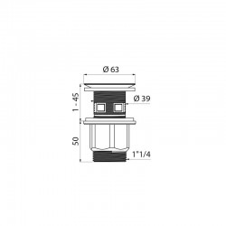 Accessoires robinetterie  | Bonde de lavabo HYGIÉNA version longue sécable DELABIE 611 | DEL-611