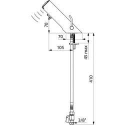 Delabie Robinetterie  | Mitigeur de lavabo automatique inox TEMPOMATIC MIX 4 DELABIE 490006LH | DEL-490006LH