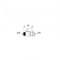 Accessoires robinetterie  | Raccord STOP droit DELABIE 825212 | DEL-825212