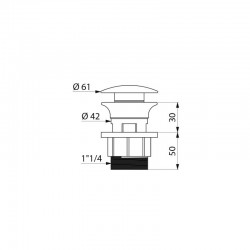 Accessoires robinetterie  | Bonde de lavabo On/Off DELABIE 581000 | DEL-581000