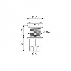 Accessoires robinetterie  | Bonde de lavabo hygiénique sans garde d’eau DELABIE 621W | DEL-621W