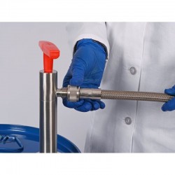 Pompe vide-fût en acier inoxydable flexible d'écoulement et robinet Burkle 5601-0801