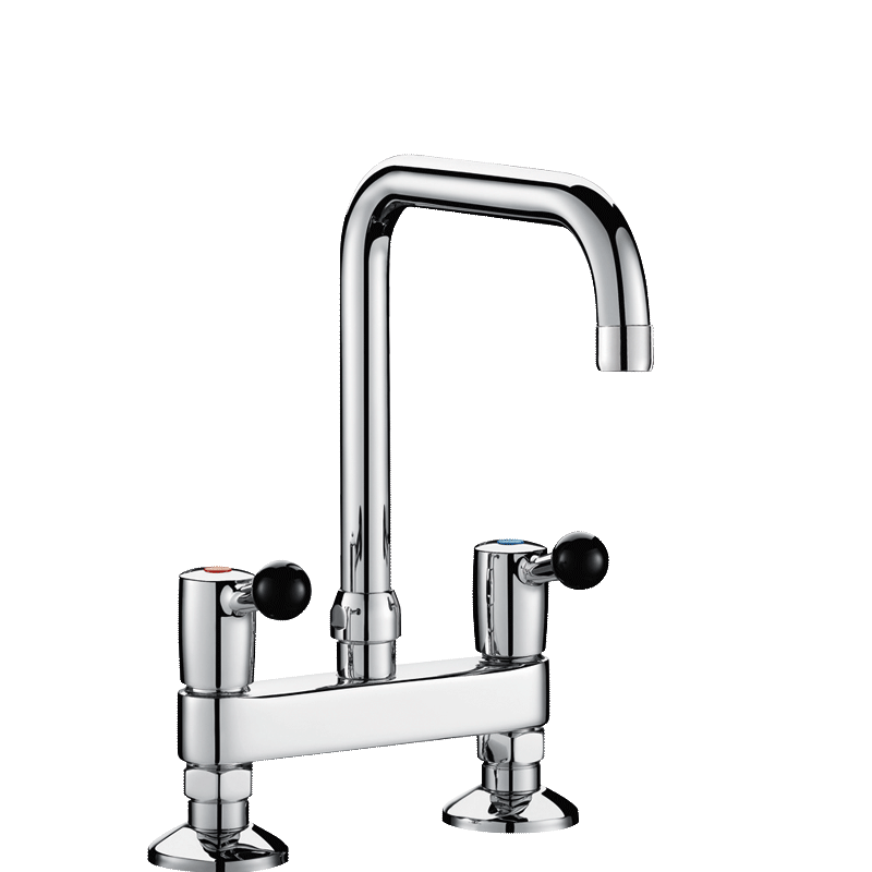 Delabie Robinetterie  | Mélangeur 2 trous sur plage 90 litres / minute DELABIE 5641T2 | DEL-5641T2