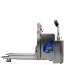 Chariot élévateur inox | Transpalette électrique gerbeur inox à conducteur accompagnant levée électrique 1500 mm duplex | TM2...