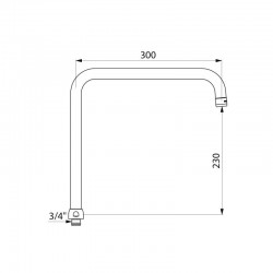 Pièces de rechange | Bec tube orientable avec brise-jet L 300 mm DELABIE 963300245F | DEL-963300245F