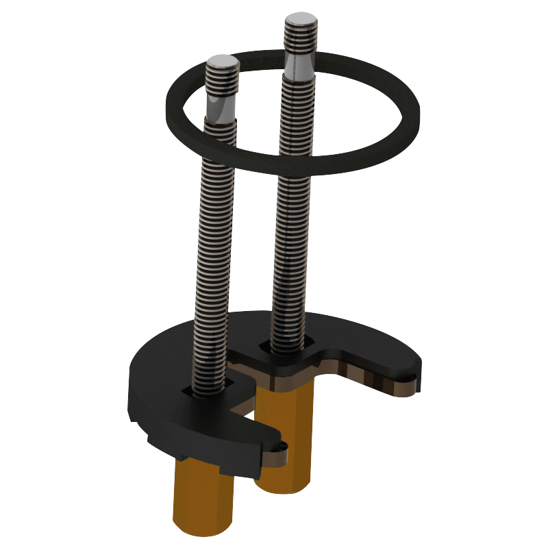 Pièces de rechange | Kit de serrage avec tiges filetées L.75 mm DELABIE 2510SES | DEL-2510SES