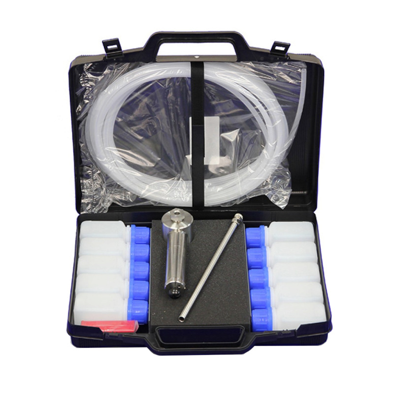 Pompe prélèvement de liquide | Pompe de prélèvement d'échantillons en inox Kit 10 bouteilles PE | 5020S-02