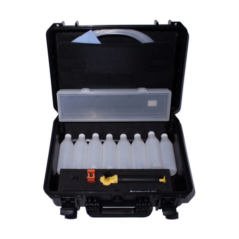 Pompe prélèvement de liquide | Pompe de prélèvement d'échantillons Kit 8 bouteilles PEHD 250 ml | IDE-60118