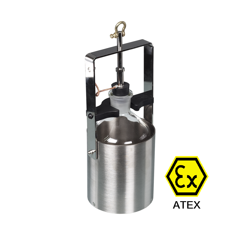 Prélèvement de liquide | Préleveur à immersion porte bouteille en verre pour prélèvement de liquide ATEX Burkle 5365-4000 | B...