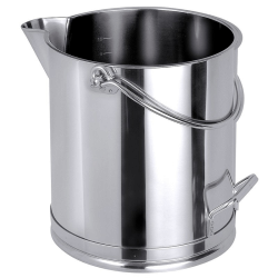 Seau Inox | Seau Inox à bec verseur de laboratoire et industriel | de 10 à 20 litres | COT-3100010_1