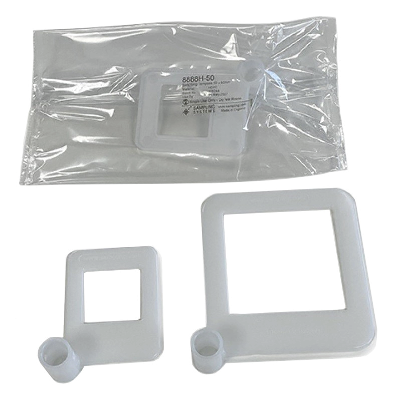 Prélèvement de poudre | Gabarit d'échantillonnage HDPE boîte de 50 pièces | 8888H-50_1