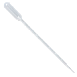 Micropipette | Pipette Pasteur transparente graduée longue LDPE 3 ml non stérile 500 pièces | ROG-DLB027
