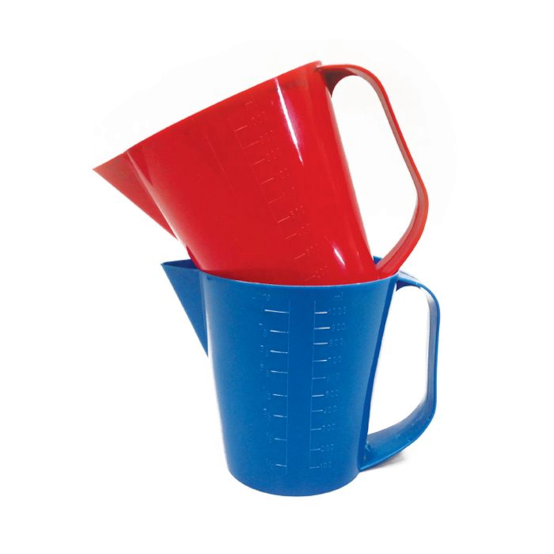 Accessoires détectables | Bécher pichet détectable bleu - rouge 1 litre BST Detectable | BST-JU31B