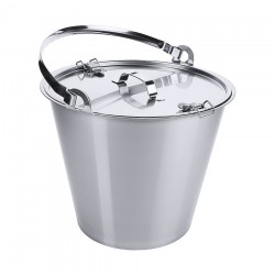 Seau Inox | Couvercle à grenouillère pour seau en inox | COT-417007_1
