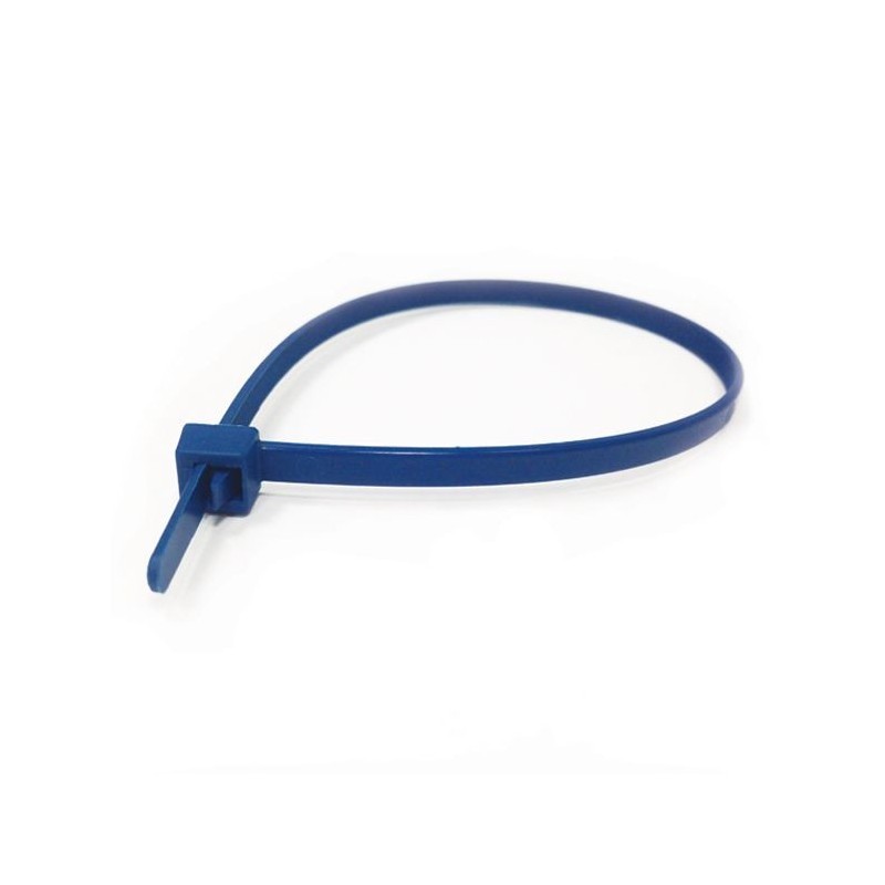 Accessoires détectables | Collier de serrage bleu réutilisable détectable 100 pièces | BST-K2MPMB_1