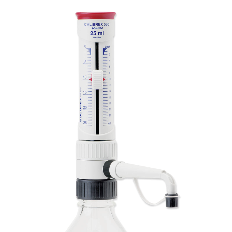 Distributeur pour flacon | Distributeur Calibrex solutae 530 de 0,1-1 ml à 10-100 ml SOCOREX | SOC-530.001_1