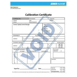 Accessoires Balances ADAM | Certificat d'étalonnage pour les balances ADAM Equipment 700660290 | 700660290