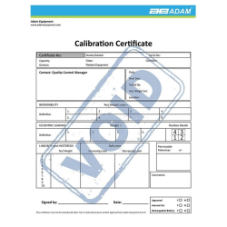 Accessoires Balances ADAM | Certificat de Calibrage pour AELP PT PTSplus ADAM Equipment 700660289 | 700660289