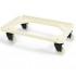 Chariot roule bac 250Kg roulettes pivotantes Nylon PA 5 couleurs : Couleur:Blanc