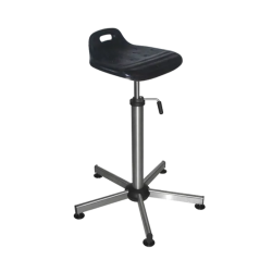 Barreau d'agitation magnétique | Assis debout Inox assise en polyuréthane noir 740 mm | KAN-0502