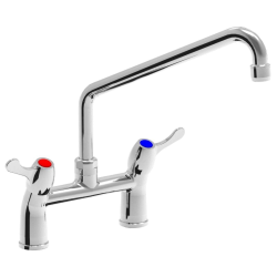 Robinetterie laverie  | Robinet mélangeur 1/4 de tour bi-trous débit 24 litres/minute | MAD-5538