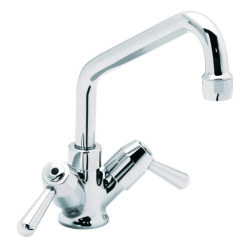 Robinetterie laverie  | Robinet mélangeur monotrou 1/4 de tour 21 litres/minute Bec 200 mm | MAD-5541