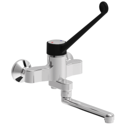 Robinetterie laverie  | Robinet Médical mitigeur mural commande au coude 20 litres/minute | MAD-5593