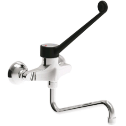 Robinetterie laverie  | Robinet Médical mitigeur mural commande au coude 20 litres/minute | MAD-5594