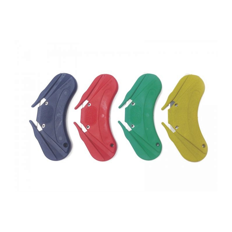 Cutter détectable | Cutter détectable de sécurité jetable Penguin 1000 4 couleurs lame inox | SAF-P1000M_1