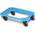 Chariot roule bac 250Kg roulettes pivotantes caoutchouc 5 couleurs : Couleur:Bleu