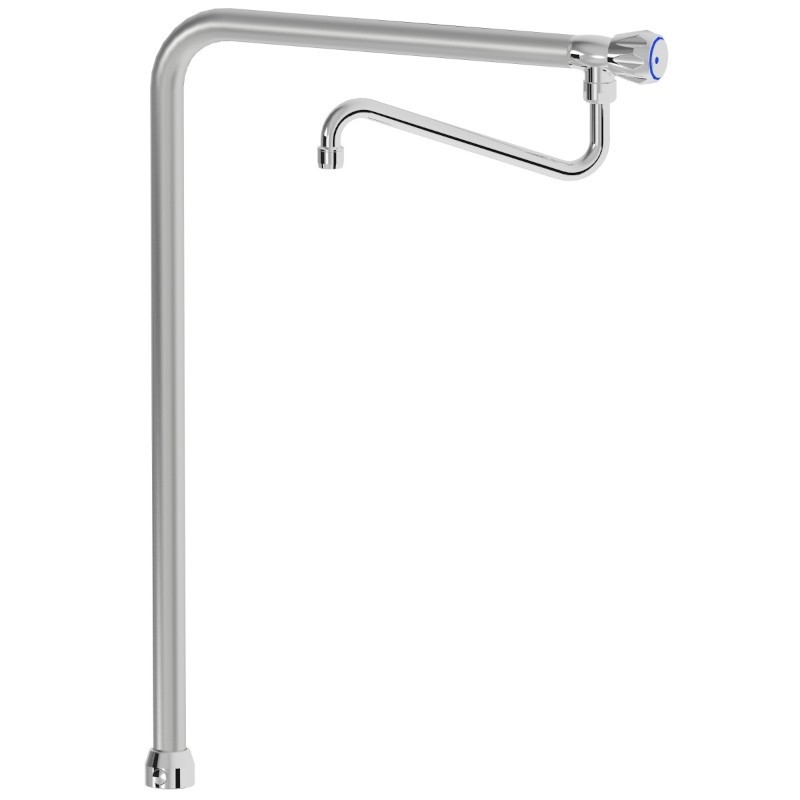 Robinetterie laverie  | Robinet orientable sur colonne 700 mm débit 24 litres/minute bec 250 mm | MAD-5573