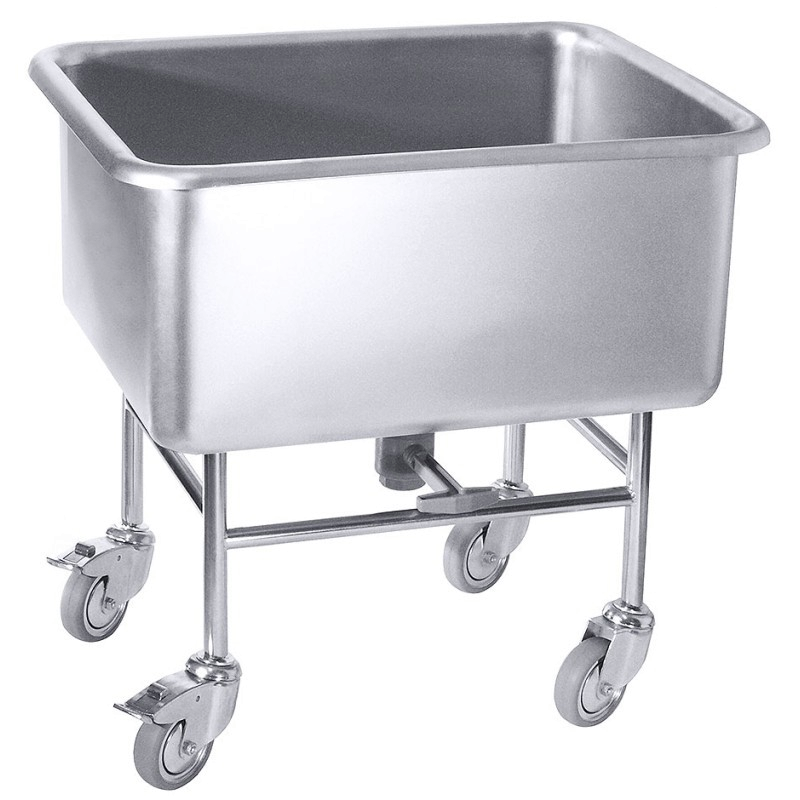 Cuve et Pétrin inox | Cuve inox de transport sur roues 100 Litres | COT-1200100
