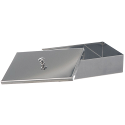 Boîtes et pots en inox | Boîte en inox rectangulaire avec couvercle 8 tailles Bochem™ | BOC-8710_1