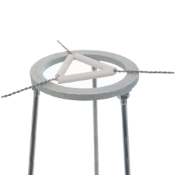 Becs à gaz et tuyaux | Triangle en acier zingué avec tubes en argile Bochem™ | BOC-12701_1