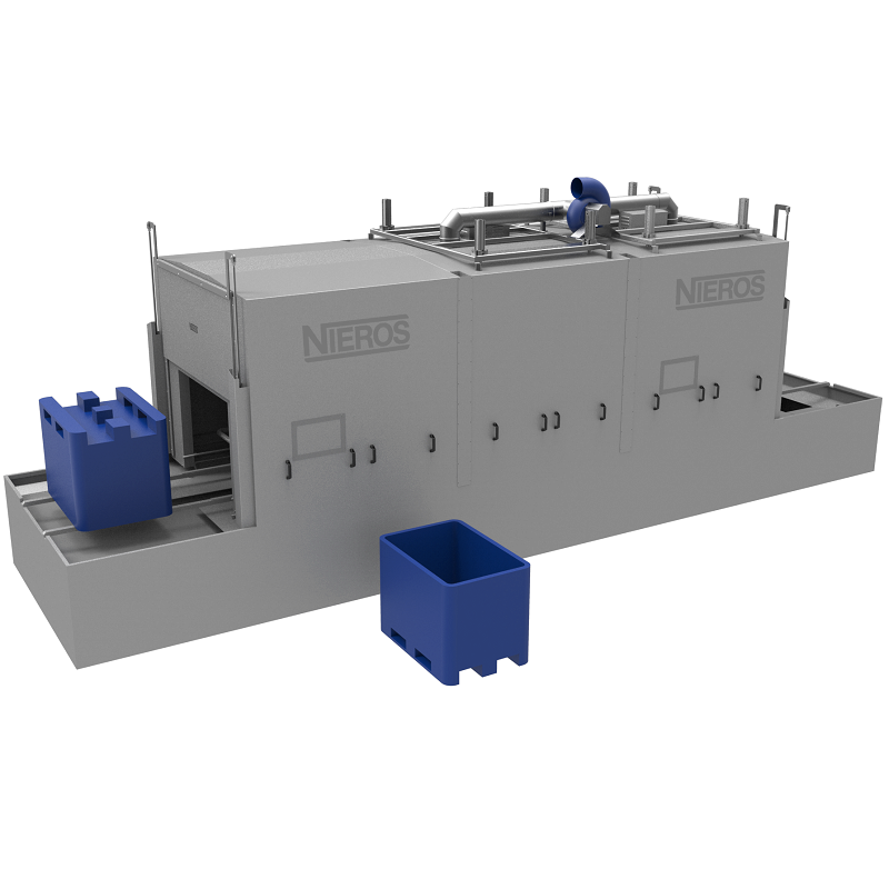 Tunnel de lavage | Unité de lavage pour caisses palette NIEROS | CLT-BP15