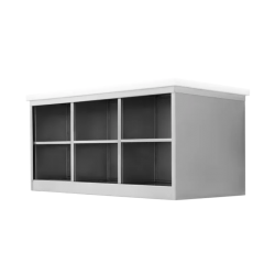Banc de passage inox | Banc de passage de zone inox 6 casiers | X-7005-441_1