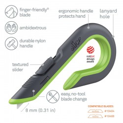 Cutter de sécurité lame céramique rétractable Box cutter -Slice™ 10503