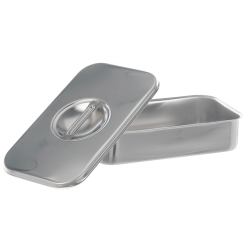 Boîtes et pots en inox | Boîte en inox rectangulaire avec couvercle 2 poignée Bochem™ | BOC-8461_1