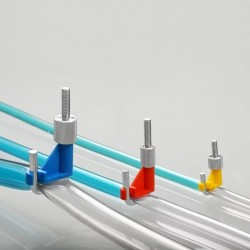 Raccord de laboratoire  | Presse-tube pince stop-it avec Easy-Click 4 couleurs 20 mm PVDF Burkle | BUR-8619-0205_1