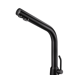 Robinet de lavabo automatique BLACK BINOPTIC 220 Volts DELABIE 398MCHB H250mm