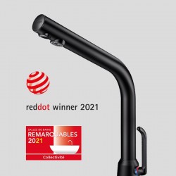 Robinet de lavabo automatique BLACK BINOPTIC 220 Volts DELABIE 398MCHB H250mm