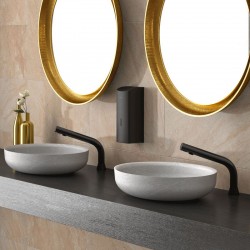 Robinet de lavabo automatique BLACK BINOPTIC Piles DELABIE 488MCHB H170mm