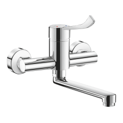 Delabie Robinetterie  | Mitigeur de lavabo à équilibrage de pression mural DELABIE 2446LEPS | DEL-2446LEPS